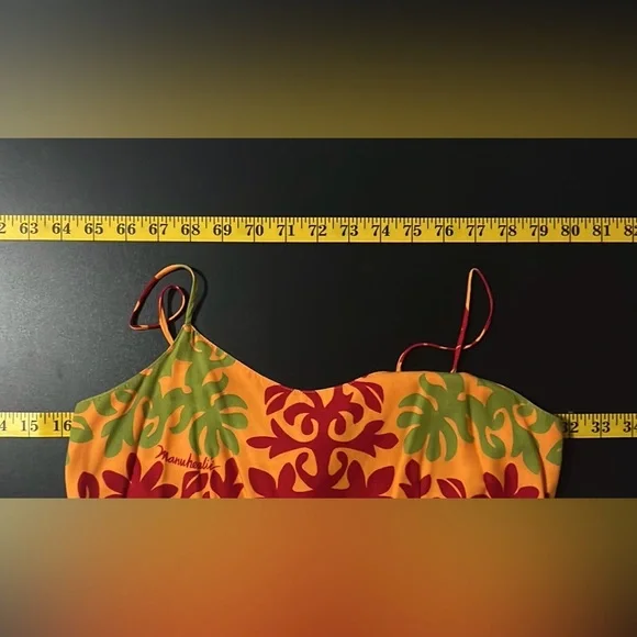 Manuhealii Red and Green Spaghetti Strap Sundress - Picture 5 of 7